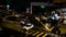 The view of the 4 ways cross junction road in the city of Kuala Lumpur during the night