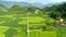 view 4k video by drone Paddy fields located in Tam Son town, Quan Ba District, Ha Giang Province, Vietnam.