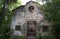 View of the abandoned church, San Rocco Oratory on the path of the historic aqueduct of Genoa, Italy