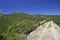 View of abandoned mining railway of Sulcis