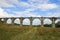 View of the abandoned old Mokrinsky railway bridge. Russia, the village of Mokry, the bridge was built in 1918