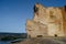 View of abandoned stone quarry of Monteleone Rocca Doria