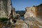 View of abandoned stone quarry of Monteleone Rocca Doria