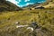 View of abandoned village in Altai mountains