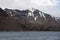 View of abandoned whaling station from water