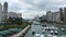 View of Aberdeen Harbour from Ap Lei Chau Bridge