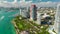 View from above of american southern architecture of Miami Beach. South Beach high luxurious hotels and apartment