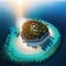 View from above Awe inspiring gorgeous sea on a summer aerial photo from a fantastic perspective Setting the scene with a