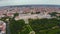 View from above beautiful tourist historical city capital Spain Madrid official residence Spanish royal family monarchs