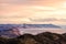 View above big beautiful lake, Baikal lake, Russia