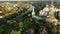 View from above the Borisoglebsky Monastery in town Torzhok, view from above