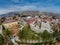 View from above of the city of Cetinje, Montenegro