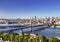 View from above on Golden Horn Bay and bridges, Istanbul