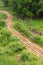 View above the gravel roadbed