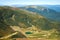 View from above of Lake Vorozheska in the Carpathian mountains