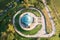 View from above, Mausoleum on the Rotenberg, Germany