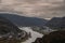 The view from above of the Moselle and the villages of Lehmen and Niederfell