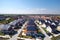 View from above on newly constructed housing development.