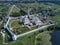 View from above of the Nikitsky monastery located in the city of the Golden ring Pereslavl Zalessky