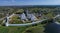 View from above of the Nikitsky monastery located in the city of the Golden ring Pereslavl Zalessky