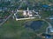 View from above of the Nikitsky monastery located in the city of the Golden ring Pereslavl Zalessky