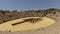 View from above on the roman amphitheatre at Italica,  Roman city in the province of Hispania Baetica