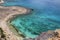 View above the sea from Gramvousa fortress, Crete