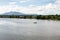 View from above of a tambang sampan water taxi