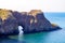 View from above to the Grotto of Diana, Cape Fiolent, Sevastopol, Crimea