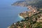 View from above to idyllic coastline of gargnano and garda lake, italy