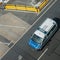 View from above of a VW bus of the German Federal Police at the airport