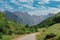 A view of the accursed mountains in the Grebaje Valley. Prokletije, also known as the Albanian Alps and the Accursed