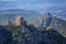 View of Acrocorinth castle, Peloponesse - Greece.