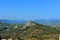 A view from the Acrocorinth Fortress to the Corinth and mountains.