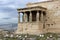 View of the Acropolis of Athens and cariatides