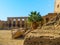 A view across the arid landscape of the temple complex at Karnak near Luxor, Egypt