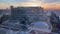 view across Berlin cityscape in early morning