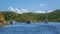 A view across the Bight bay on Norman island off the main island of Tortola