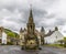 A view across the central square in Falkland, Scotland