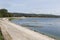 View across Cheddar reservoir in Axbridge,Somerset,UK