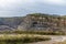 A view across Croft Quarry upper levels towards Croft Hill in Leicestershire, UK