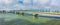 A view across the footbridge across the River Adur at Shoreham, Sussex, UK