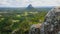 A view across the Glass House Mountains National Park, Brisbane, Australia