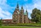 A view across the grounds to the castle in Rosenborg, Copenhagen, Denmark