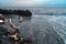 View across the Hauraki Bay from Mckenzie Bay in Rangitoto island