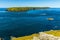 A view across Jack Sound towards Skomer Island, Wales