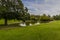 A view across a lake at Abington Park, Northampton, UK