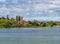 View across the Mere to the town of Ellesmere in Shropshire