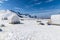 A view across a musher camp on the Denver glacier close to Skagway, Alaska