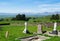 View across old cemetery